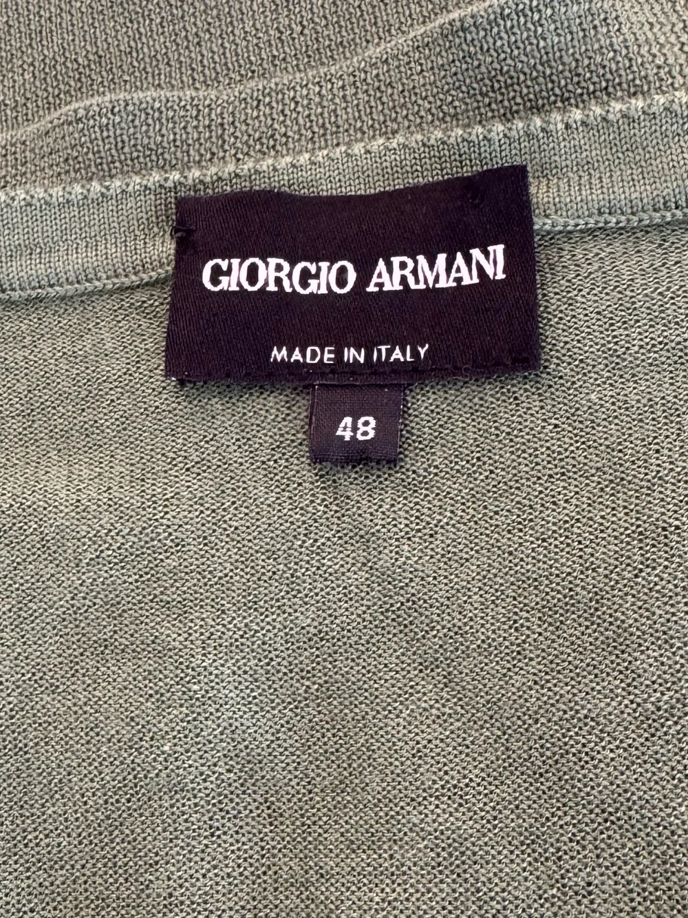 Giorgio Armani Black Label premium blend cashmere silk sweater Men’s Sz 48 Green